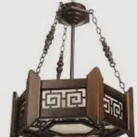 لوستر چوبی ۳ شاخه