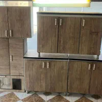 کابینت طرح ام دی اف بدنه فلزی درب چوبی دست دوم