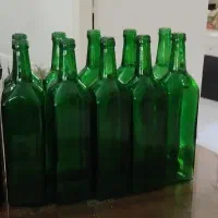 بطری شیشه 1 لیتری چوپ پنبه خور 12 عدد یکجا