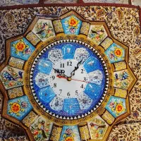 ساعت خاتم اعلا با زمینه میناکاری و حاشیه گل مرغ