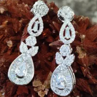 گوشواره نقره 925وارداتی طرح پرنس