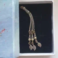 سرتسبیح نقره ترک مدل برگ با گره مخفی کن