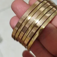6عدد النگو آینه ای رنگ ثابت،سایز 3