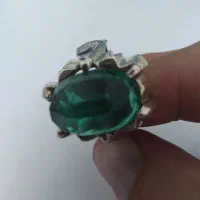 انگشتر با سنگ زمرد طبیعی پنجشیر افغانستان|جواهرات|رشت, یخسازی|دیوار