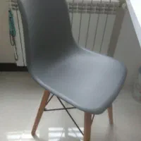 صندلی و میز پایه چوبی فایبر گلاس