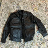 ست کاپشن و شلوار چرم