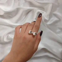 انگشتر مینیمال آبکاری نقره|بدلیجات|قم, نیروگاه|دیوار