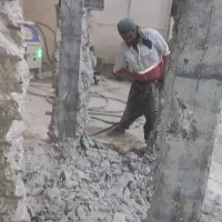 حفرچاه تخریب بتن ومته زنی با کمپرسور وپیکور برقی