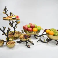 ست پذیرایی سرویس پذیرایی بلوط فلزی ۵ تکه نو|ظروف سرو و پذیرایی|ری, صالح‌آباد شرقی|دیوار