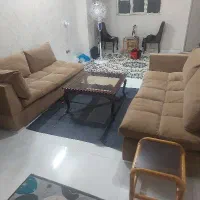 مبلمان راحتی ال به همراه عسلی و جلو مبلی