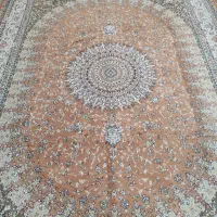 3تخته فرش 12متری طاووس زمینه گل بهی