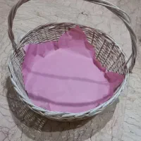 سبد چوبی محکم و بزرگ با قطر ۵۰ سانتی متر