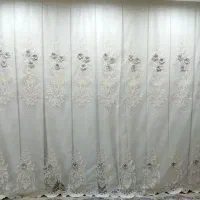 پرده طرح کتیبه گل برجسته