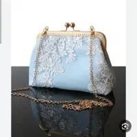 کیف مجلسی آبی روشن