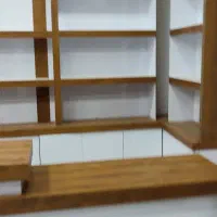 دکور کامل ام دی اف|کتابخانه، شلف، قفسههای دیواری|زهک, |دیوار