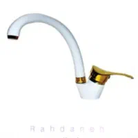 شیر ظرفشویی روشویی/سفید طلا/نو/زیبا/زیرفی