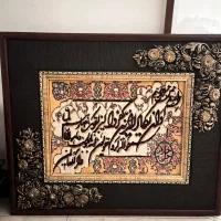 تابلو فرش دستباف نفیس با ابریشم و قاب