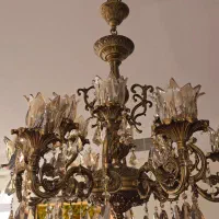 لوستر تمام برنز ۱۲ شاخه|لوستر و چراغ آویز|تهران, گلستان (شهرک راه آهن)|دیوار