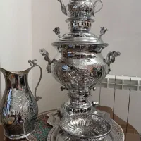 سرویس کامل سماور گازسوز قلمکاری ماندگار، ثبت۱۷۰۲۱۵