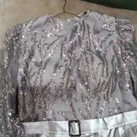 لباس مجلسی شیک    نقره ای