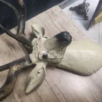 کمد شیشه آبی ودکوری دیواری گوزن وسرخ پوست