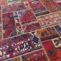 فرش دستباف چهلتکه کلاژ سوسن|فرش|تهران, ستارخان|دیوار