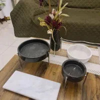 میز وسط دو تکه با ست پذیرایی جلو مبلی طرح چوب فلز|مبلمان خانگی و میز عسلی|تهران, کوهک|دیوار