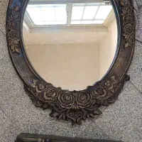 آینه کنسول طرح سفال با پایه نگهدارنده