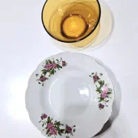 چینی گل سرخی و کریستال فرانسه