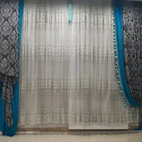 پرده سالن به همراه والان