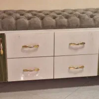 کنسول پاف تخت لمکده جاکفشی مدرن سبز
