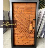 درب ضد سرقت لوکس نرده شیشه ای، استیل کد M003