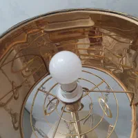 آباژور آباژر کنار سالنی طرح لوستری ست طلایی شیک|چراغ خواب و آباژور|قم, عمار یاسر|دیوار