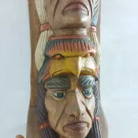 مجسمه چوبی سرخپوست ۵۰ سانتی|مجسمه، تندیس، ماکت|تهران, نعمت‌آباد|دیوار