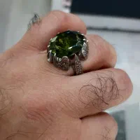 زبرجد۱۴ قیراطی آفریقایی رکاب دستساز حرفه ایی