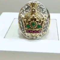 انگشتر نقره طرح تاج سلطنتی