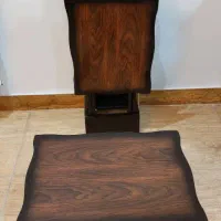 میز پذیرایی تاشو بهمراه پایه ایستاده،چوب MDF براق|مبلمان خانگی و میز عسلی|رشت, یخسازی|دیوار