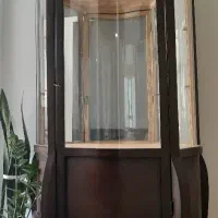 بوفه نیم گرد ویترین کمد چوب روس
