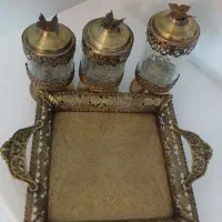 کندی سه پارچه پایه دار همراه با سینی