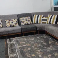 مبل L  ۷ نفره و ۲ سال استفاده شده|مبلمان خانگی و میز عسلی|اشتهارد, |دیوار