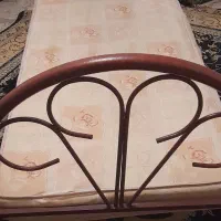 تخت خواب یک نفره فلزی همرا تشک|تخت و سرویس خواب|سنگر, |دیوار