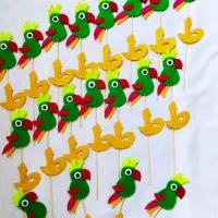 نشانه ر مثل روباه/ ط مثل طوطی نمدی / دستساز|صنایع دستی و سایر لوازم تزئینی|گرمسار, |دیوار