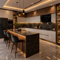 کابینت شیک /طراحی 3D رایگان / اجرای حرفه‌ای