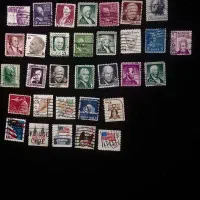 ۳۲ عدد تمبر آمریکایی بدون تکرار