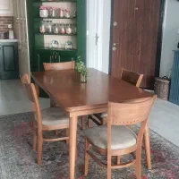 میز وصندلی ناهار خوری چوبی