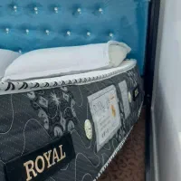 تخت خواب دو نفره در حد نو|تخت و سرویس خواب|زبرخان, |دیوار