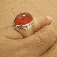 انگشتر عقیق کهنه طوقدار|جواهرات|نهاوند, |دیوار