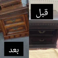 رنگ کاری مبل وسرویس خواب وکنسول ودرب های چوبی منزل|خدمات پیشه و مهارت|کرج, اصفهانی‌ها|دیوار