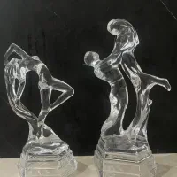 مجسمه شیشه ای بالرین تندیس شفاف