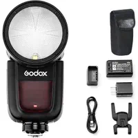 Godox V1 Canon + Godox AK-R1 فلاش اسپید لایت